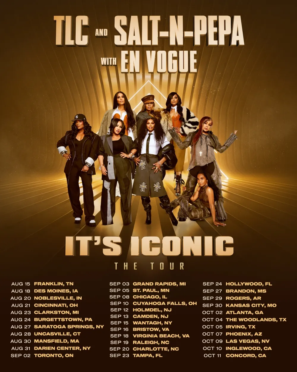 TLC concert tour poster 2026